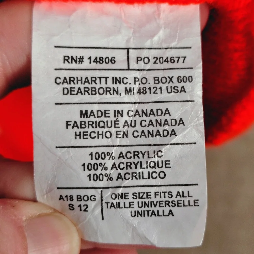 Carhartt Mens OS Watch Hat Beanie Bright Orange Acrylic Gorpcore Workwear hunt